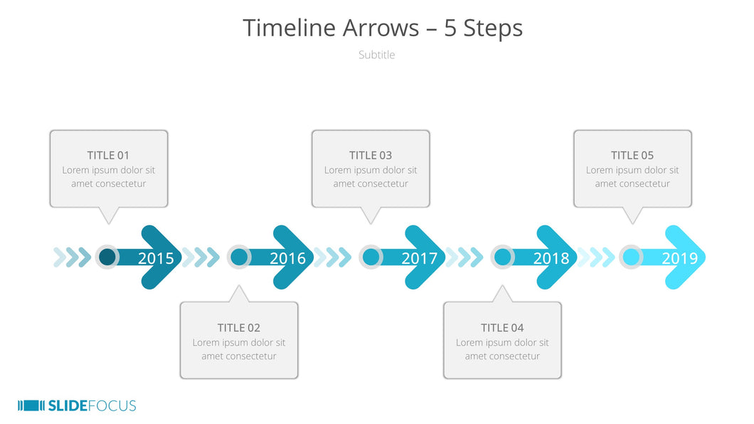 Timeline Arrows 5 Steps