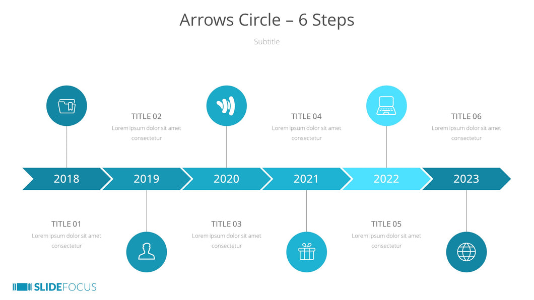 Arrows Circle 6 Steps