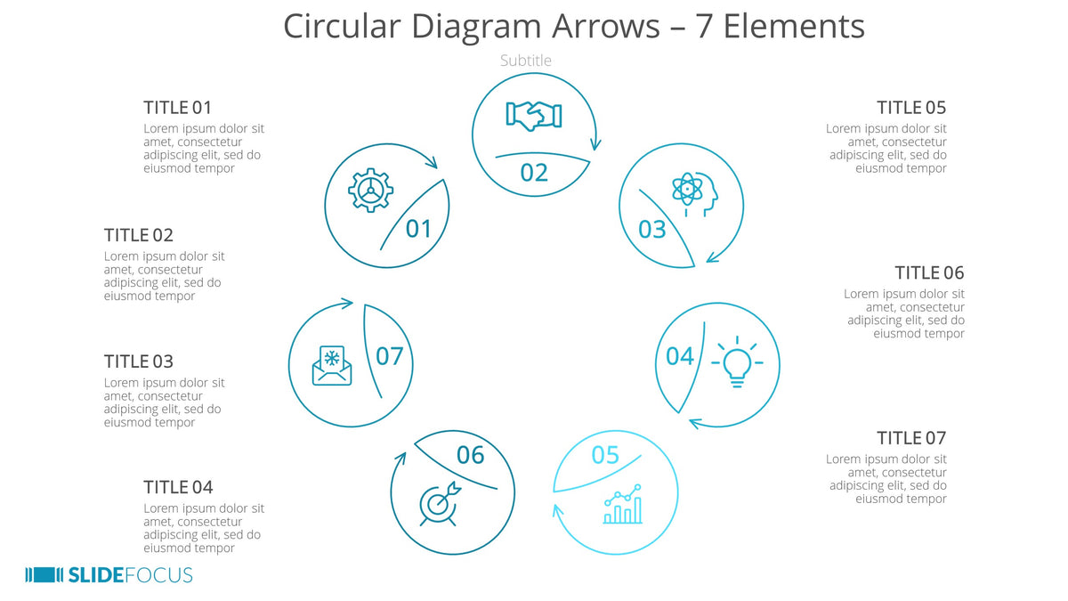 Circular Diagram Arrows 7 Elements – Slidefocus: Presentation Made Simple