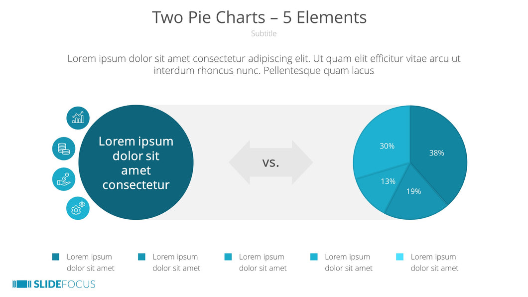 Two Pie Charts 5 Elements