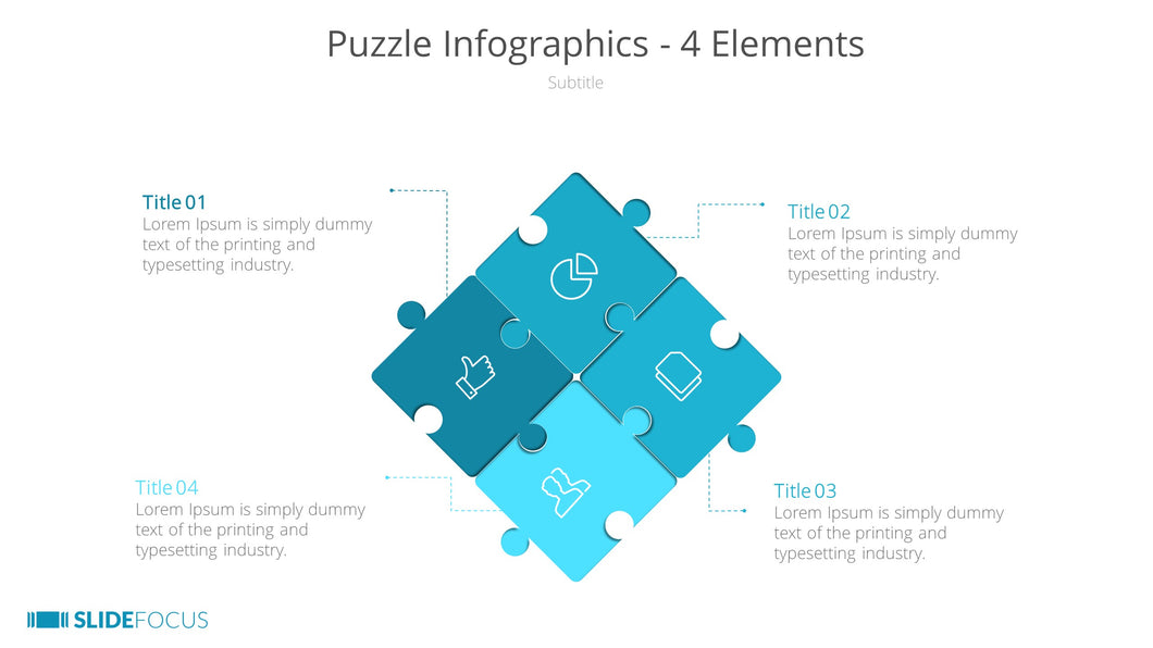 Puzzle Infographics 4 Elements