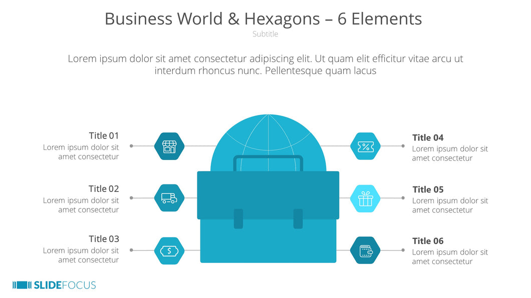 Business World Hexagons 6 Elements