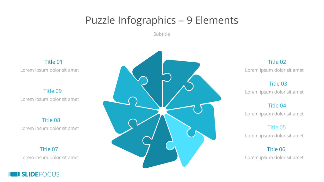 Puzzle Infographics 9 Elements