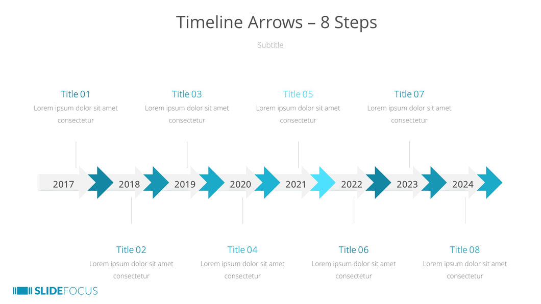 Timeline Arrows 8 Steps