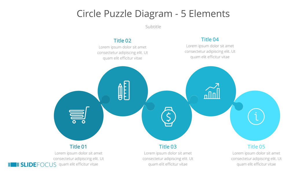 Circle Puzzle Diagram 5 Elements