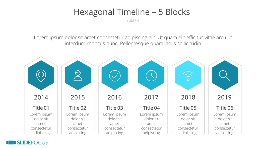 Hexagonal Timeline 5 Blocks