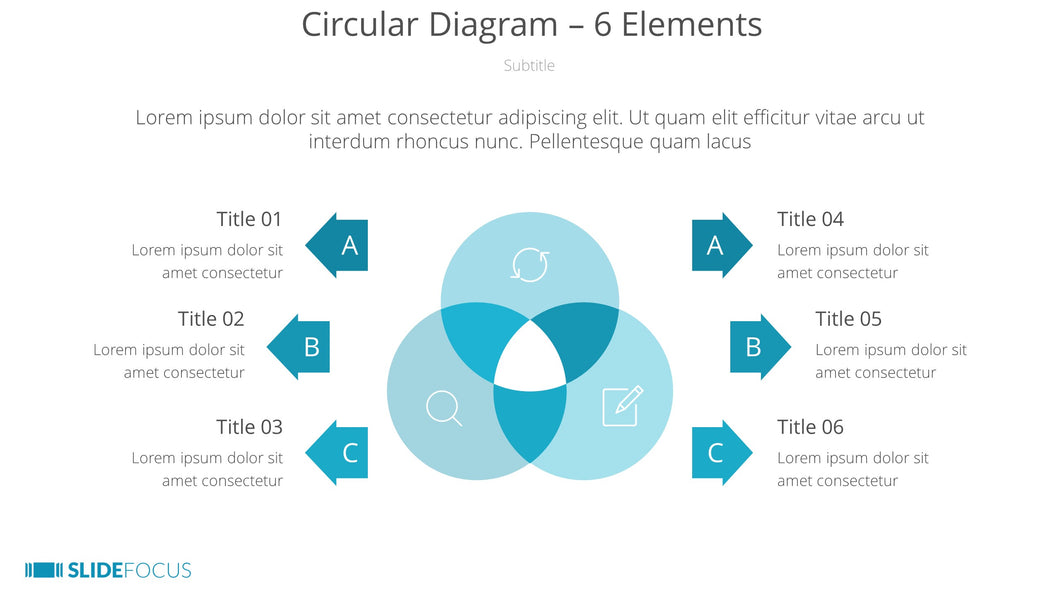 Circular Diagram 6 Elements