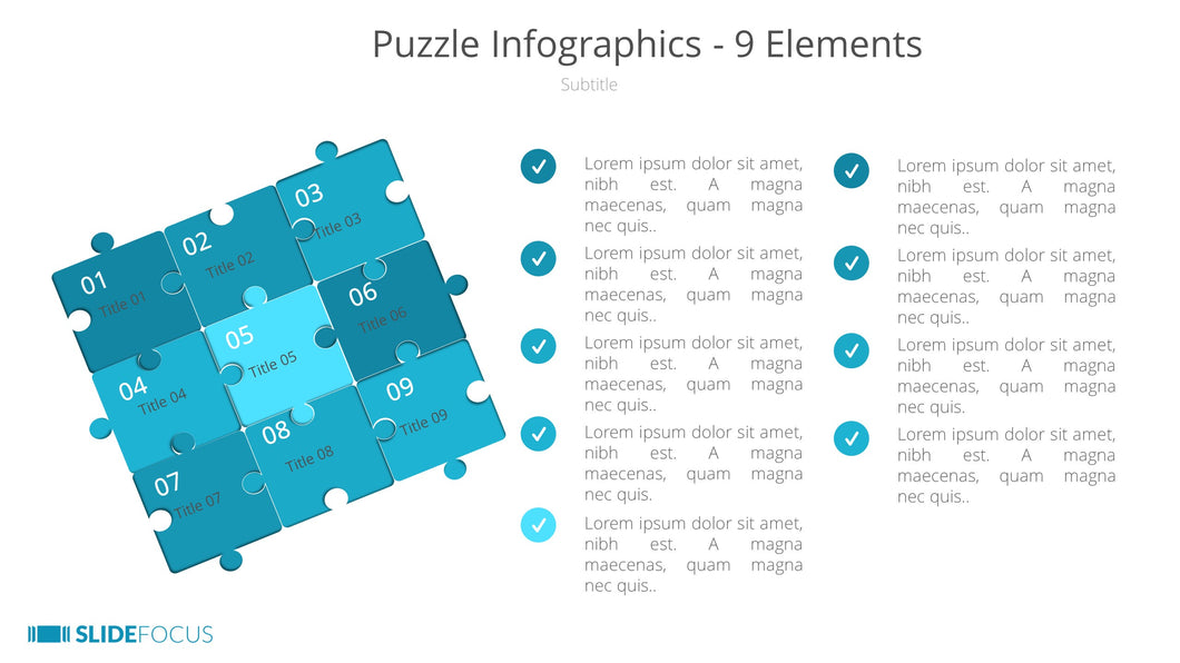 Puzzle Infographics 9 Elements