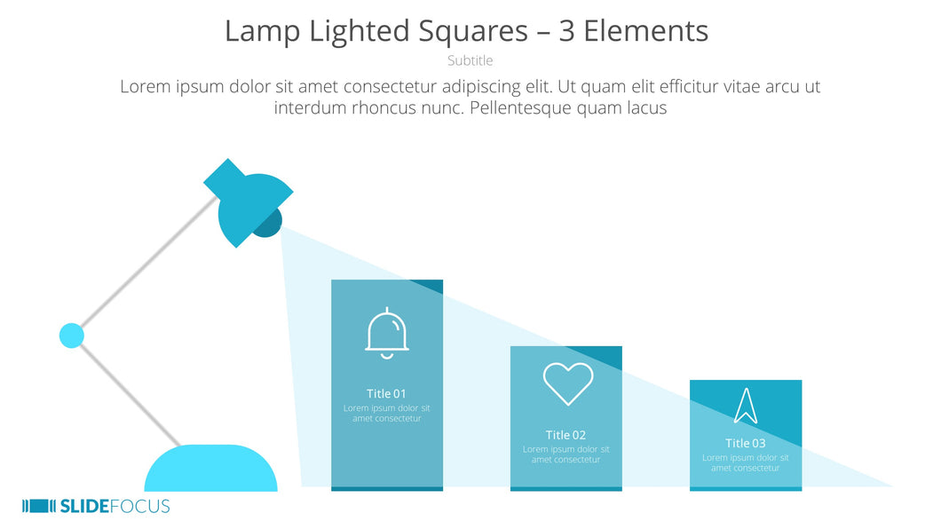 Lamp Lighted Squares 3 Elements