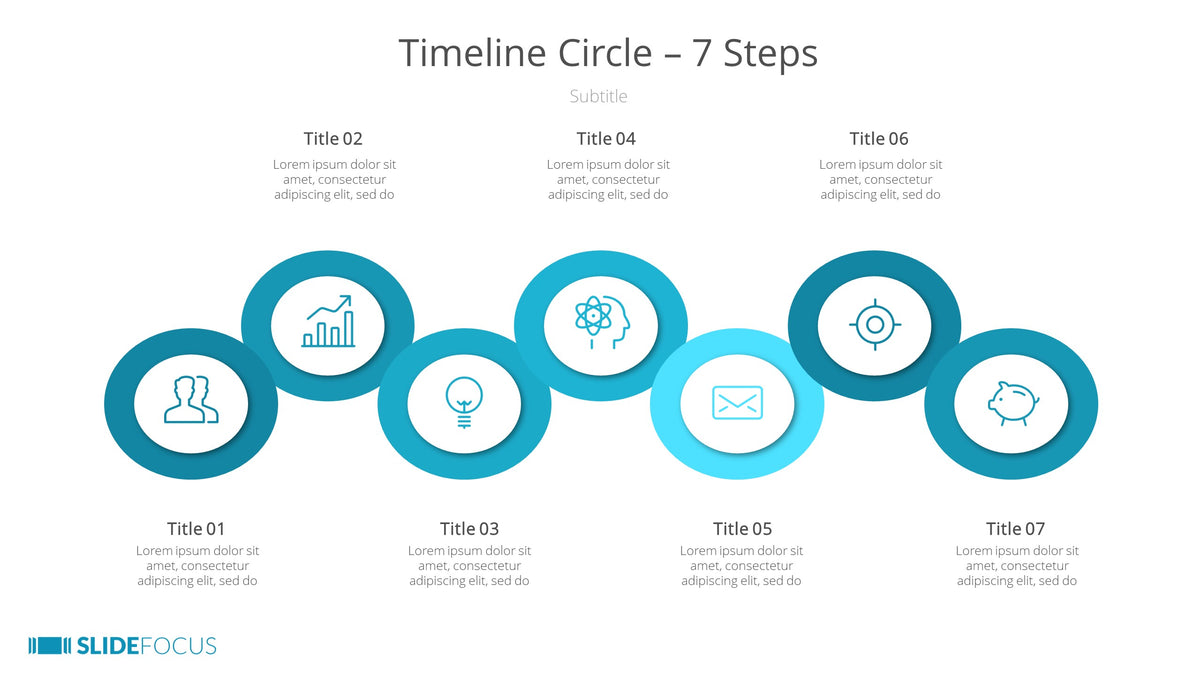 Timeline Circle 7 Steps Slidefocus Presentation Made Simple 8444
