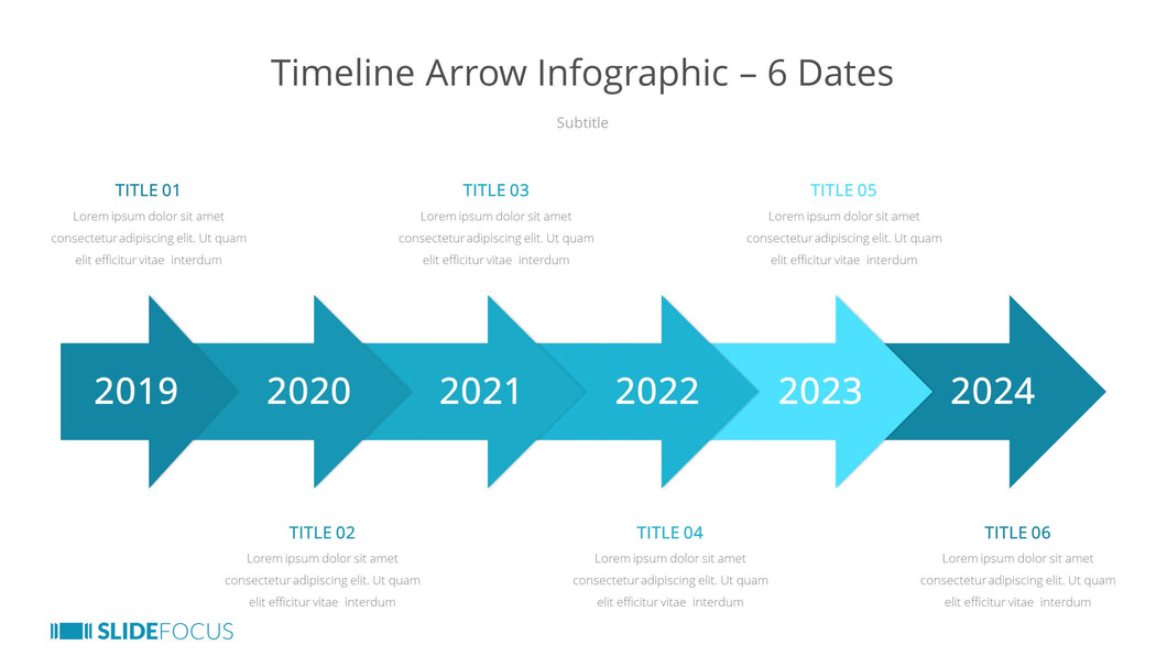 Timeline Arrow Infographic 6 Dates