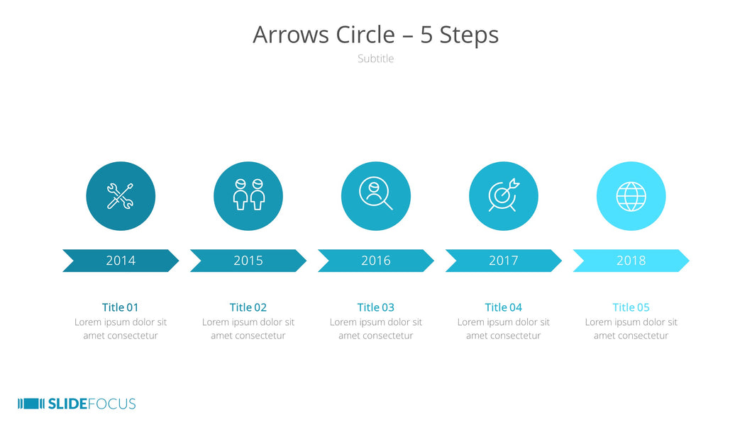Arrows Circle 5 Steps