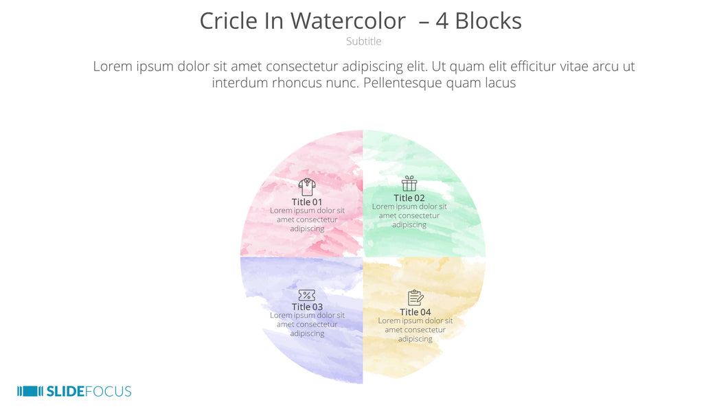 Cricle In Watercolor 4 Blocks