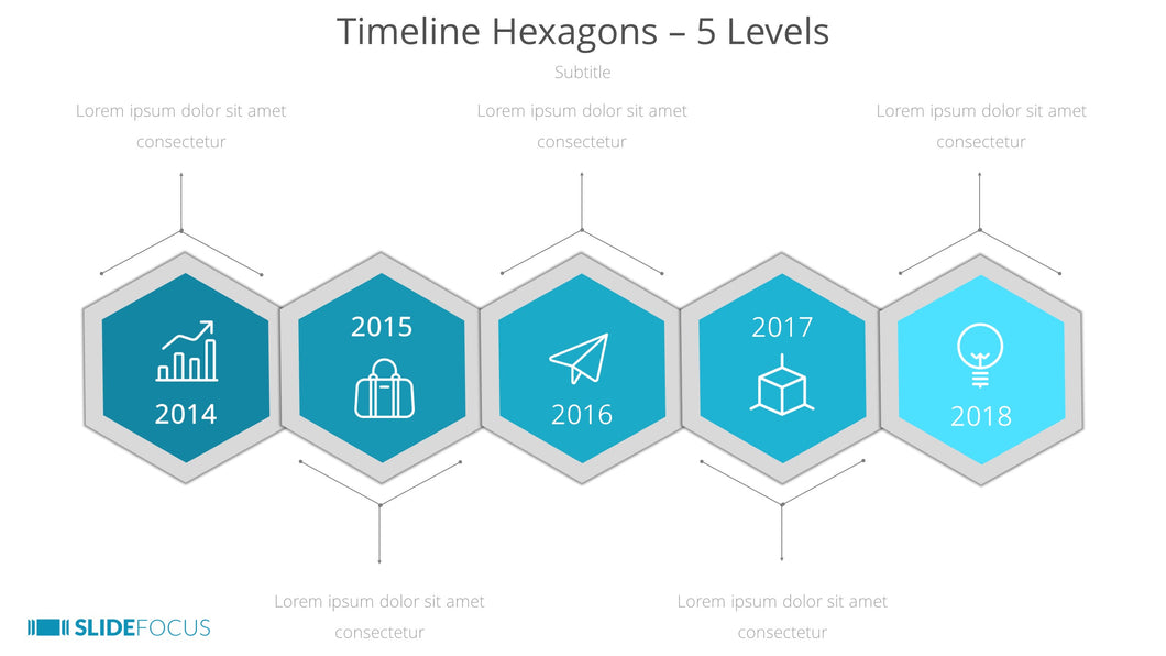 Timeline Hexagons 5 Levels