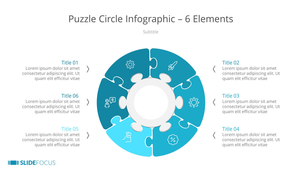 Puzzle Circle Infographic 6 Elements