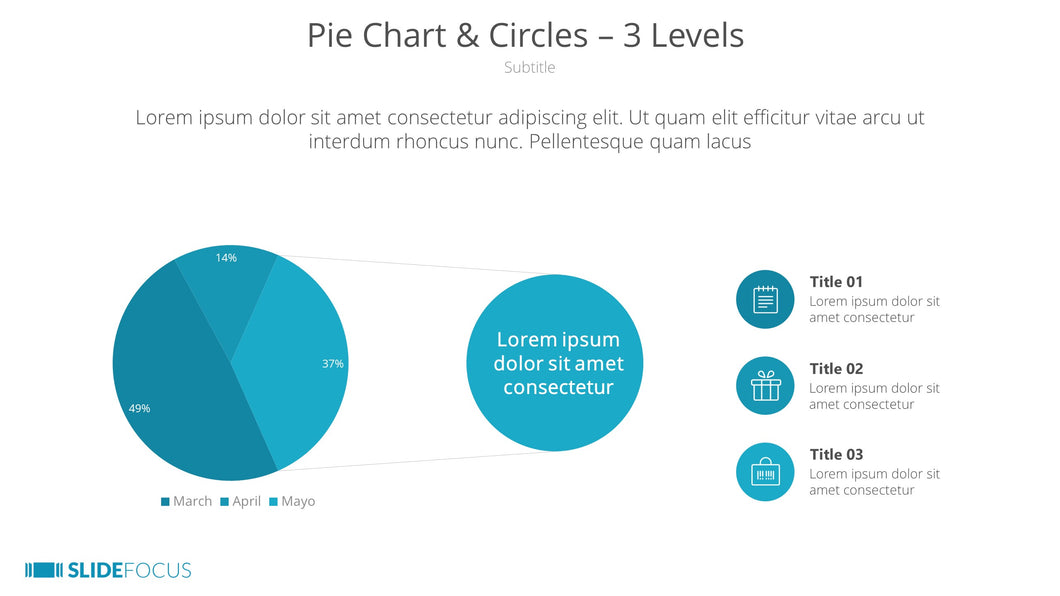 Pie Chart Circles 3 Levels