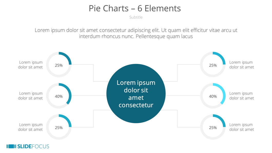Pie Charts 6 Elements