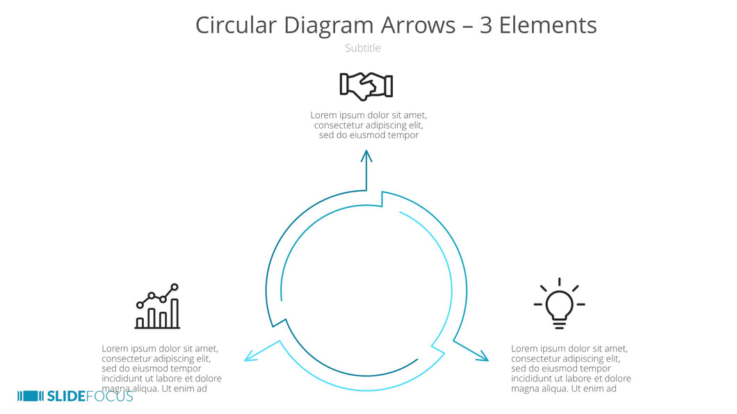 Circular Diagram Arrows 3 Elements