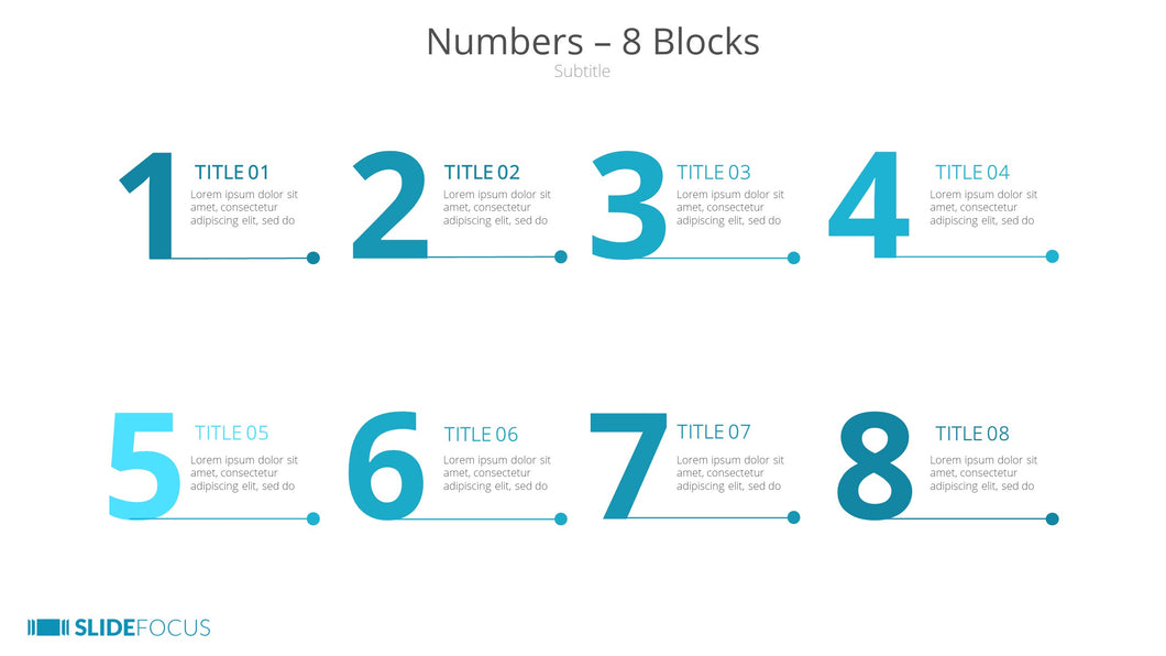 Numbers 8 Blocks