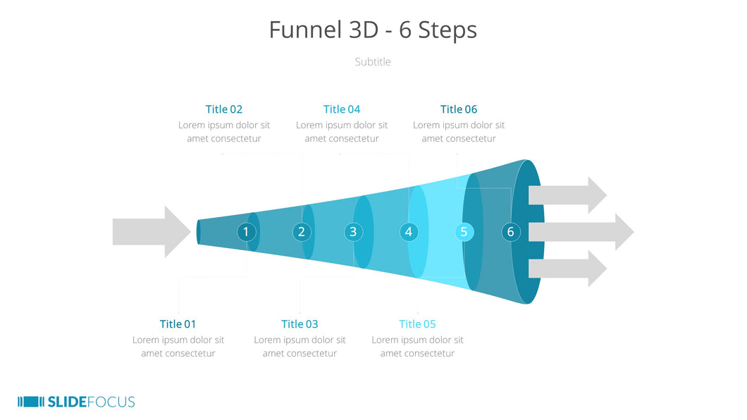 Funnel 3D 6 Steps