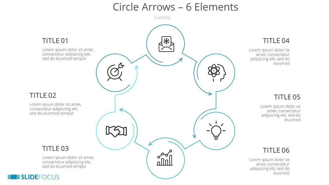 Circle Arrows 6 Elements