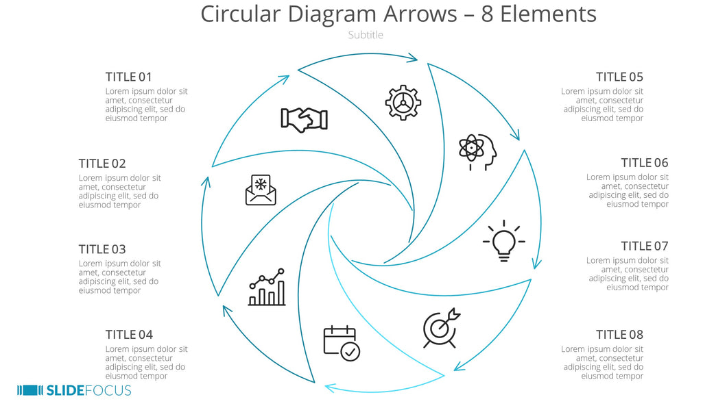 Circular Diagram Arrows 8 Elements