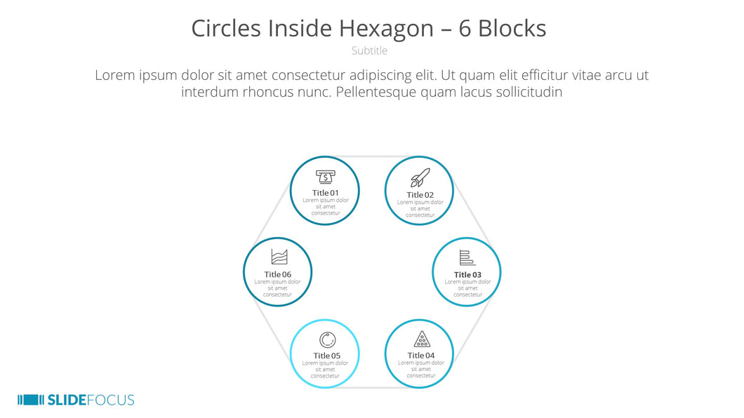 Circles Inside Hexagon 6 Blocks