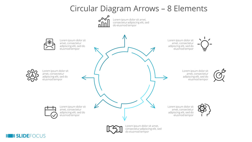 Circular Diagram Arrows 8 Elements