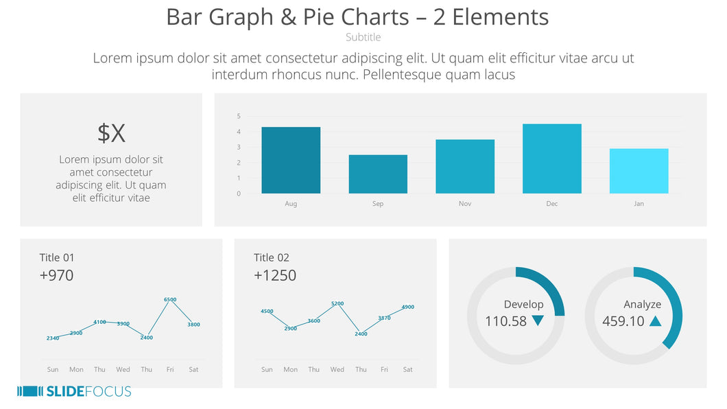 Bar Graph Pie Charts 2 Elements
