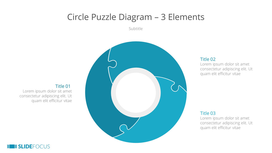 Circle Puzzle Diagram 3 Elements