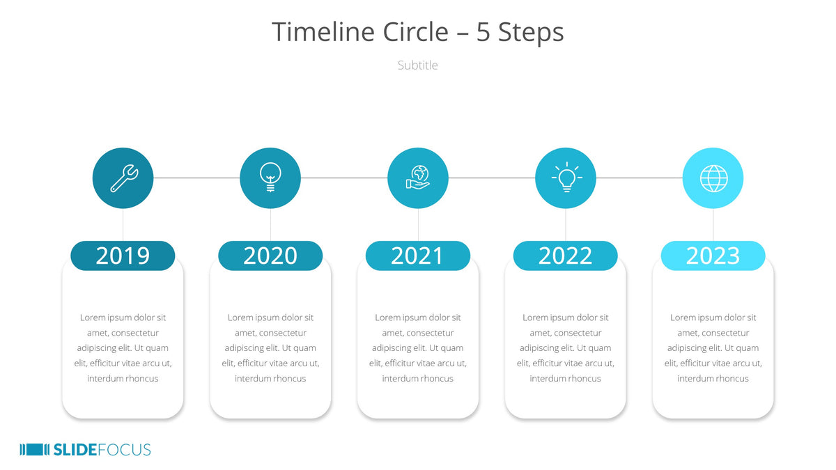 Timeline Circle 5 Steps Slidefocus Presentation Made Simple 4877