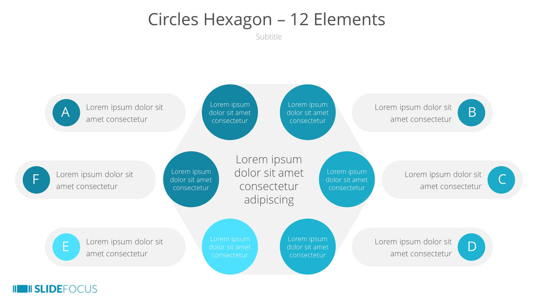 Circles Hexagon 12 Elements