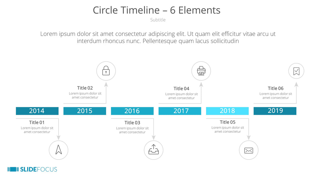 Circle Timeline 6 Elements