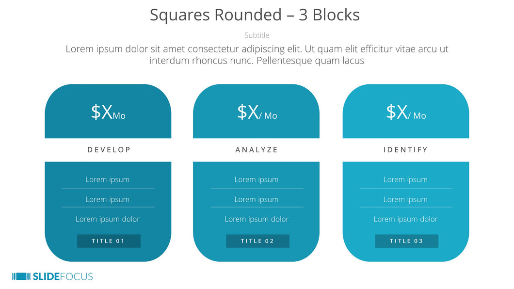Squares Rounded 3 Blocks