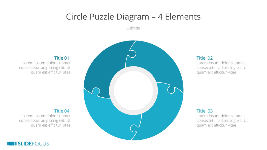 Circle Puzzle Diagram 4 Elements