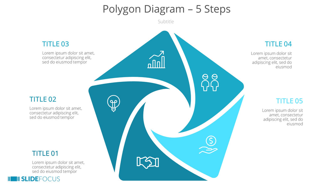 Polygon Diagram 5 Steps