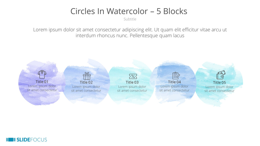 Circles In Watercolor 5 Blocks