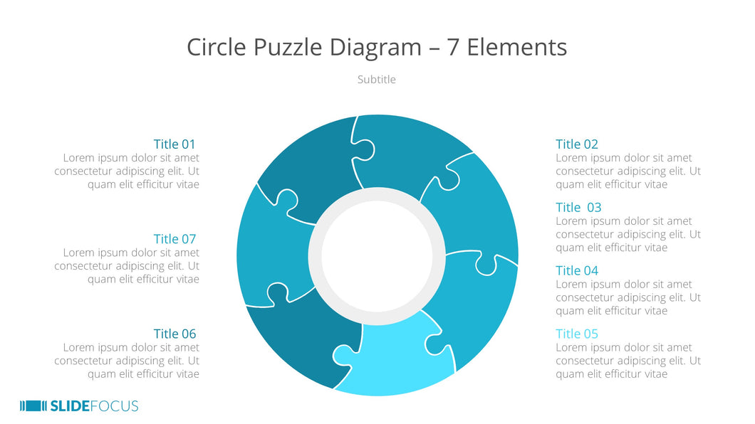 Circle Puzzle Diagram 7 Elements