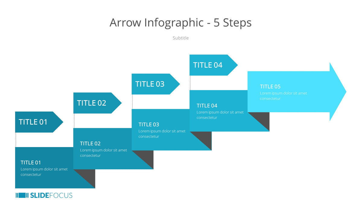 Arrow Infographic 5 Steps Slidefocus Presentation Made Simple 1561