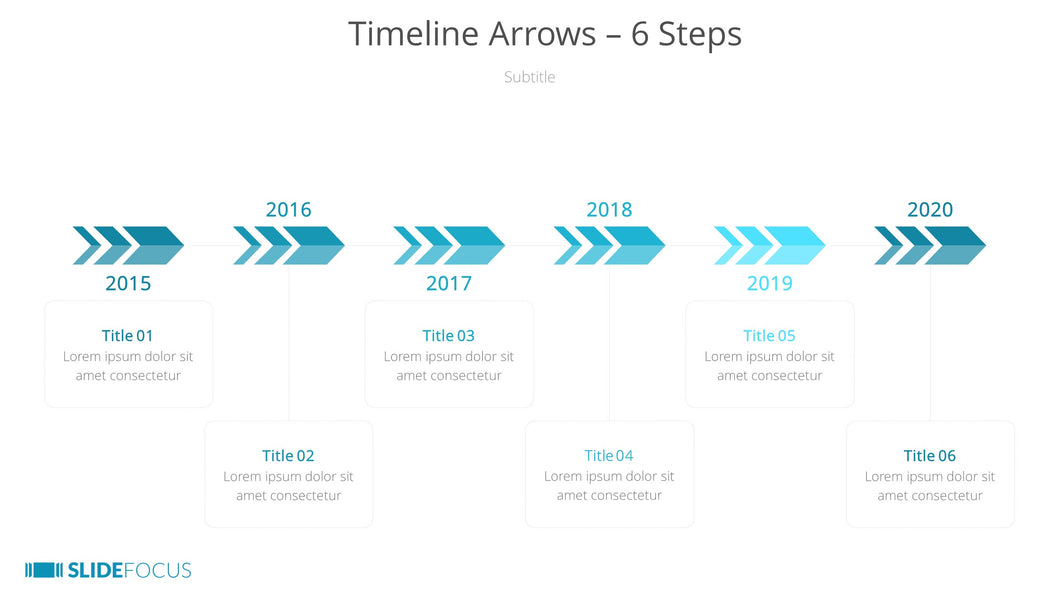 Timeline Arrows 6 Steps