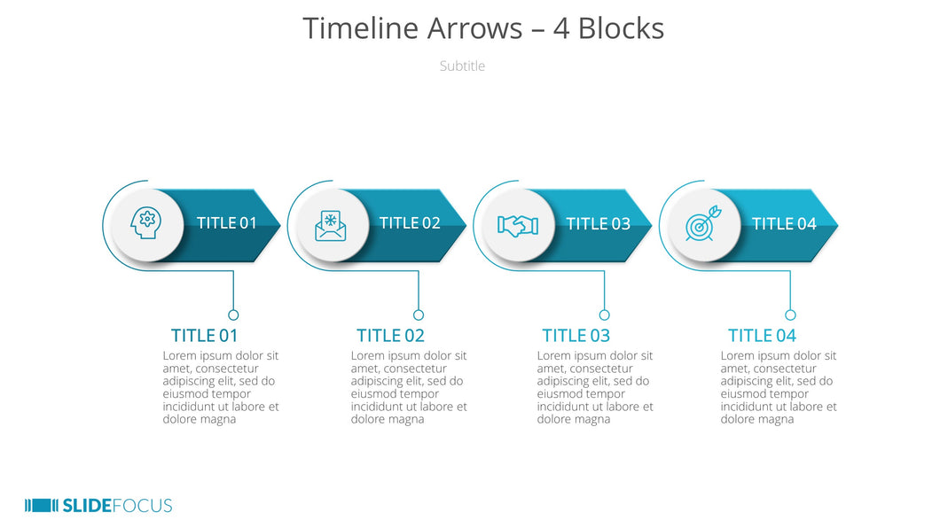 Timeline Arrows 4 Blocks