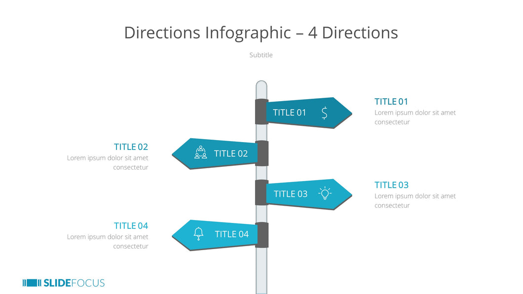 Directions Infographic 4 Directions
