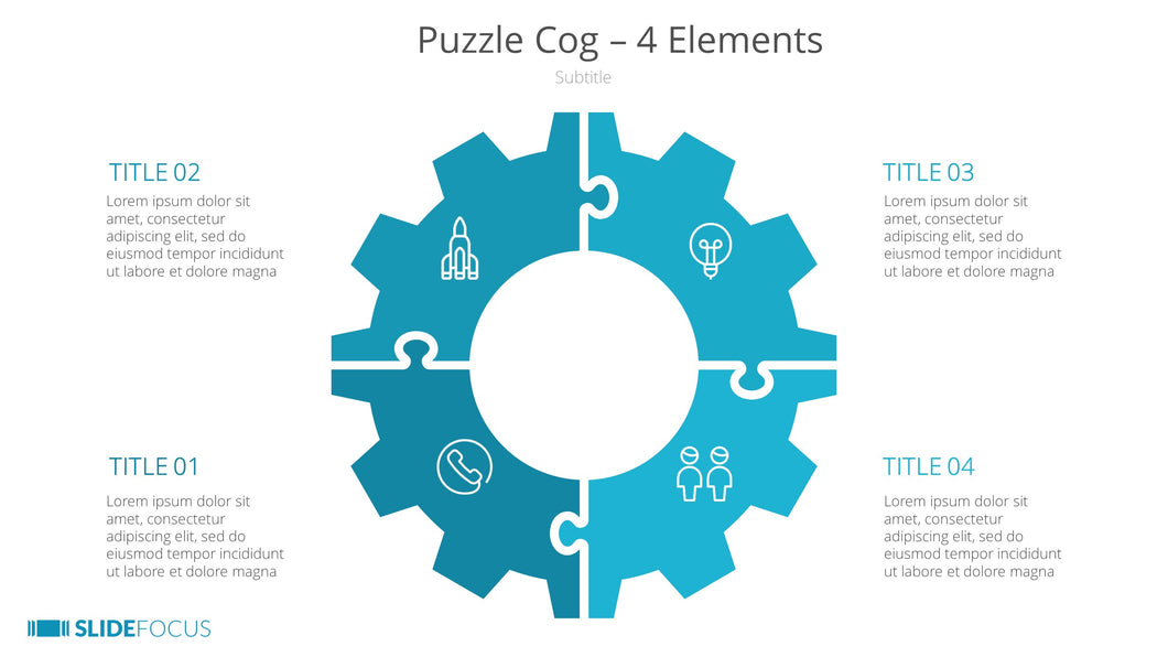 Puzzle Cog 4 Elements