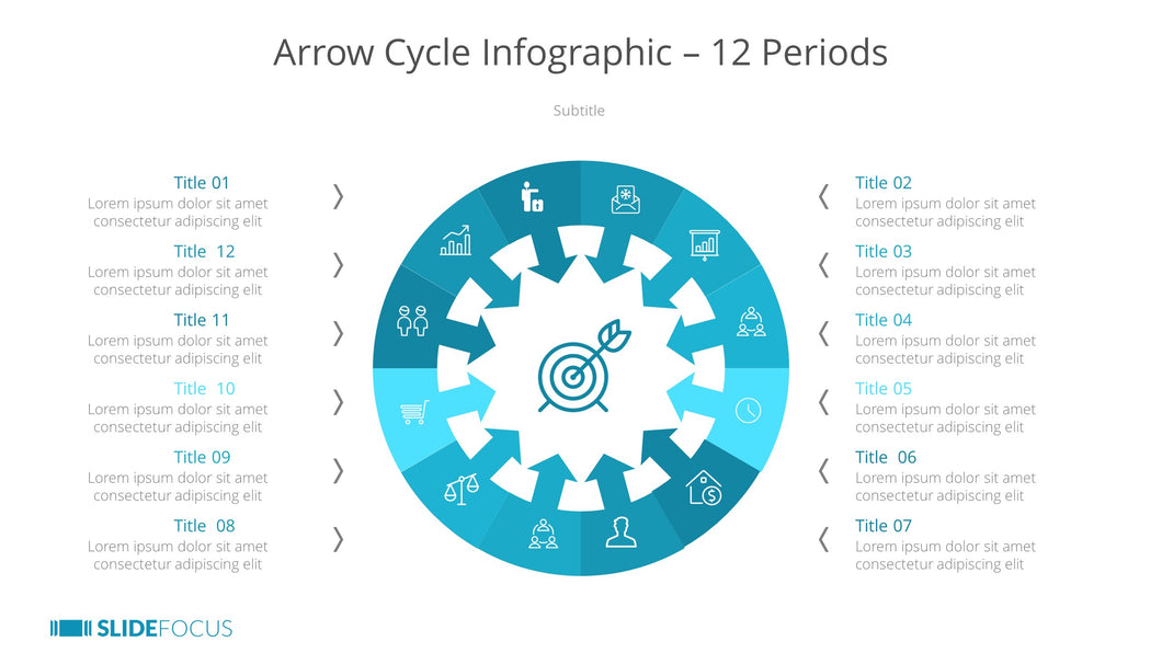 Arrow Cycle Infographic 12 Periods