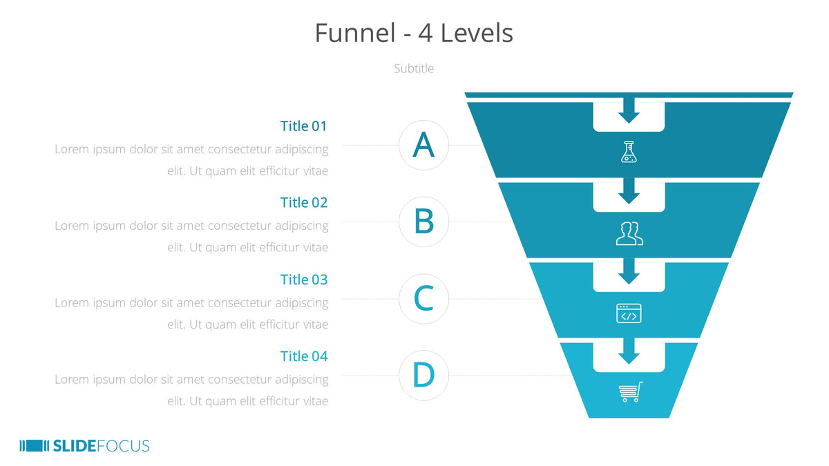 Funnel 4 Levels Slidefocus Presentation Made Simple 8960