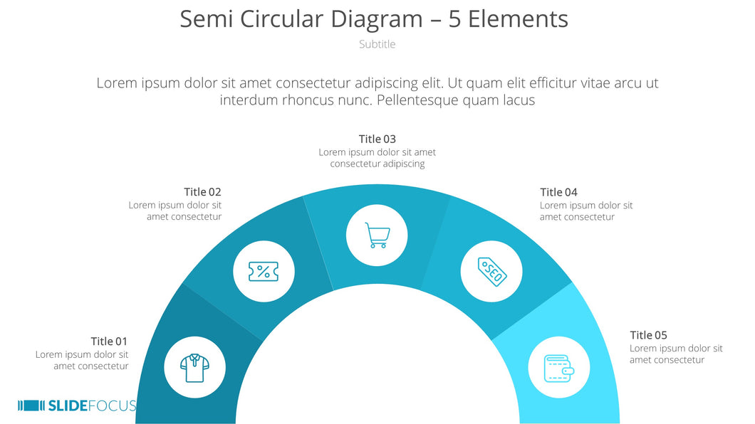 Semi Circular Diagram 5 Elements
