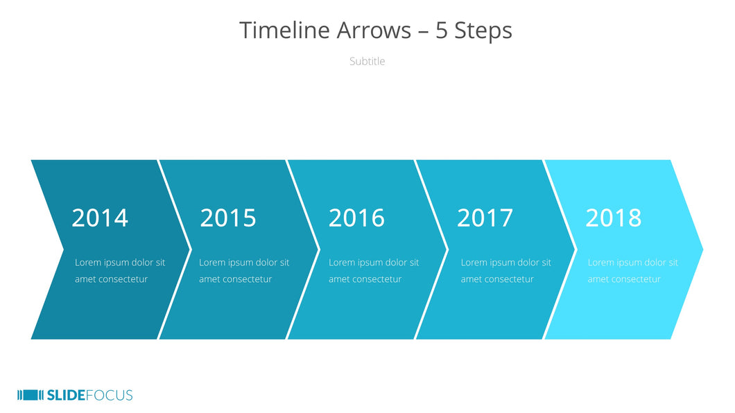 Timeline Arrows 5 Steps