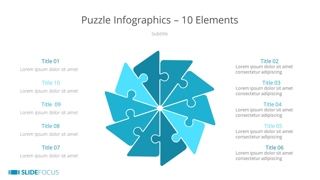 Puzzle Infographics 10 Elements