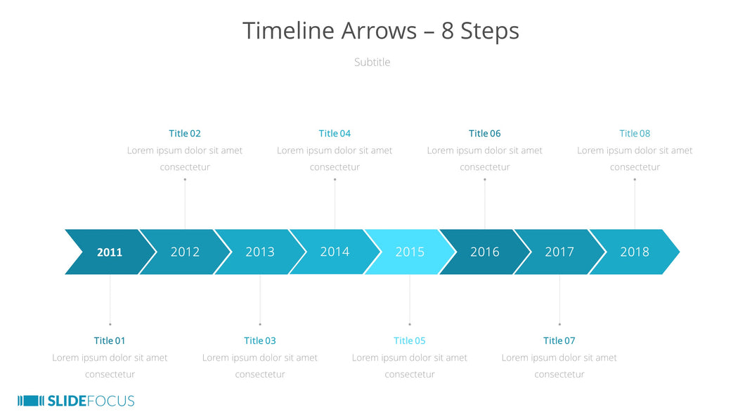 Timeline Arrows 8 Steps