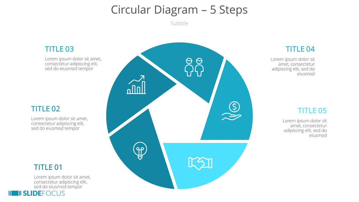 Circular Diagram 5 Steps Slidefocus Presentation Made Simple 3729
